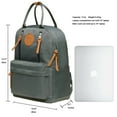 thumbnail image 2 of Mochila escolar unisex KAUKKO KS06 gris con compartimento para computadora portátil de 10 pulgadas 13.2 L, 2 of 5