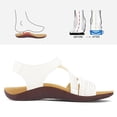 thumbnail image 5 of Pennysue Women's Arch Support Sandals White Woven Orthopedic Walking Sandals 8M, 5 of 6
