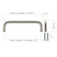 thumbnail image 3 of Silverline Satin Nickel Cabinet Hardware Drawer Handle Pull - 4'' Hole Centers, 25 Pack, 3 of 6