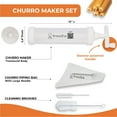 thumbnail image 2 of KneadEat Churro Maker Machine Churrera and Piping Bag Churros Filler. Easy QR-Recipe to Prepare and Fill Your Own Churros at Home., 2 of 6