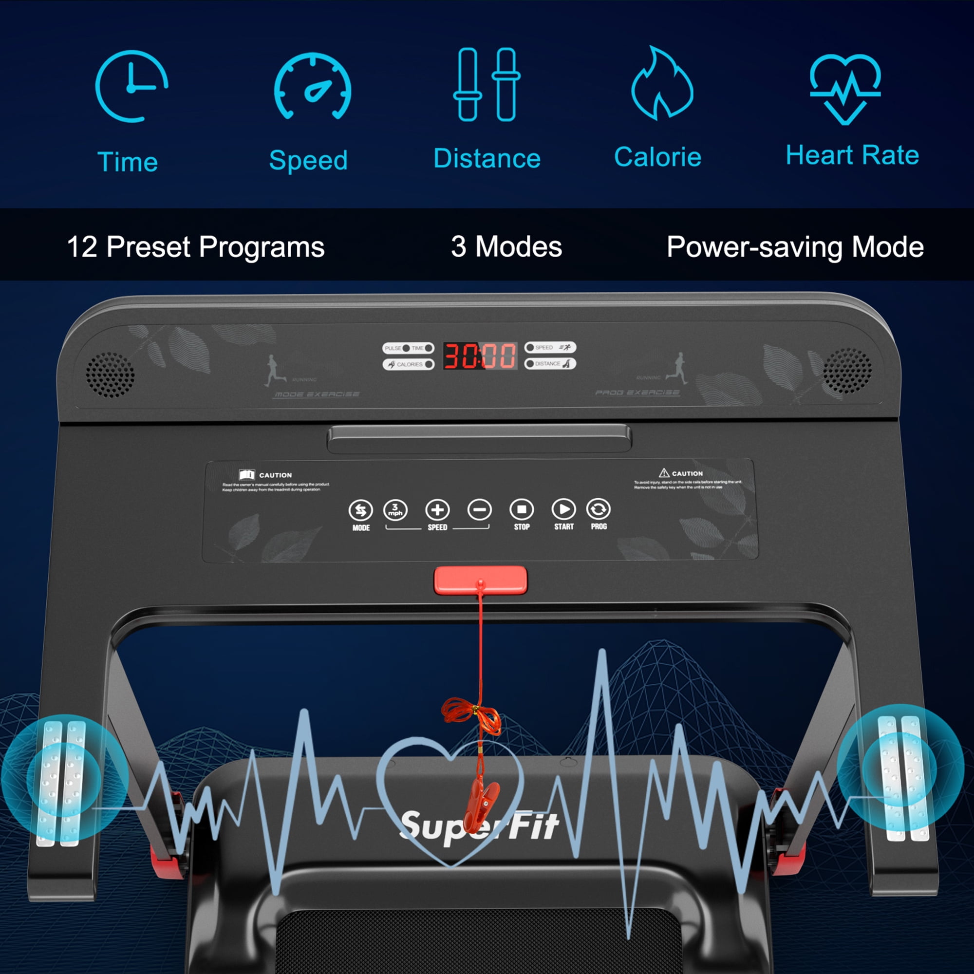 Gymax Electric Folding Treadmill Portable Cardio Running Machine w/ APP Control Red