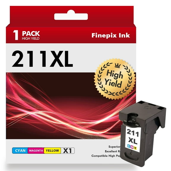 210XL 211XL Ink Cartridge Compatible for Canon 211 CL-211XL for PIXMA MX350 IP2700 IP2702 MP250 MP280 MP270 MP240 MP495 MX410 Printer (1 Pack Tri-color)