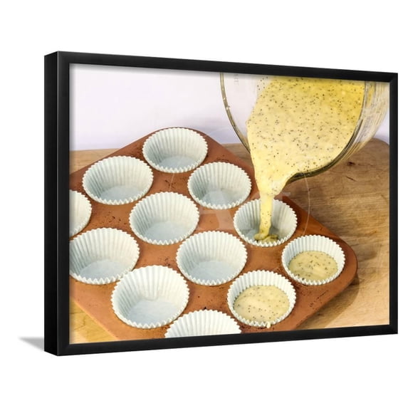 Pouring Cupcake Batter, Framed Art Print Wall Art by WarrenPrice Sold by Art.Com
