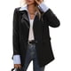 thumbnail image 2 of Chaquetas Blazer para Mujer, Chaqueta Casual de Oficina, Larga, con Frente Abierto Negro XL, 2 of 10