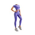 thumbnail image 1 of Set Deportivo Top Manga Corta Sports Store I Brown Talla CH Morado, 1 of 2