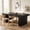 Black, variant on Fnova 71" Farmhouse Dining Table for 6-8 People, Rectangular Wooden Kitchen Table with Double Pedestal, Dinner Table for Dining Room, Kitchen, Office, Banquet, Living Room