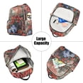 thumbnail image 5 of FORMRS Mini Backpack Purse for Women Quilted Travel Daypack Casual Shoulder Bag, Red Vibrant Flowers, 5 of 7