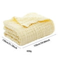 thumbnail image 5 of Muslin Blanket 100% Organic Cotton Throw Large 51" x 79" for Bed Couch Summer Gauze Blanket for Adults Lightweight and Breathable Bean Paste, 5 of 8