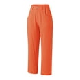 thumbnail image 4 of Women'S Pants Women Pants Casual Orange Work Pants Women Comfy Sweatpants Women Wide Leg Elastic Waist Pants for Womens Summer Outfits, 4 of 7