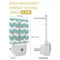 thumbnail image 3 of Night Lights Auto Sensor Nautical Anchor Plug-in LED Nightlights Lamp Dusk to Dawn for Living Room, Bedroom, Bathroom, Hallway, Stairways Home Wall Decor, Green and White Wave Stripes Night Light, 3 of 9