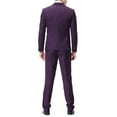 thumbnail image 5 of Cloudstyle Men's 3-Piece 2 Buttons Slim Fit Solid Color Jacket Smart Wedding Formal Suit, 5 of 7