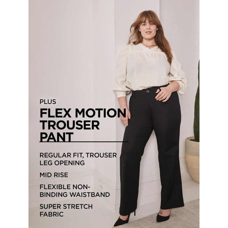 Lee Women's Classic Fit Mid-Rise Flex Motion Stretch Pants