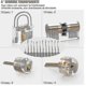 thumbnail image 2 of Lock Picking Kit, 25-piece Lock Picking Kit, Practice Tools With 3 Clear Locks_a Ll, 2 of 3