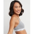 thumbnail image 3 of Hanes Originals Women's Cropped Bralette, Moisture-Wicking Stretch Cotton Concrete Heather M, 3 of 3