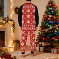 thumbnail image 4 of KeShDi Christmas Pajamas Men's Christmas Fashion Christmas Plaid Print Tops And Pants Pajama Suit Homewear Red L, 4 of 5
