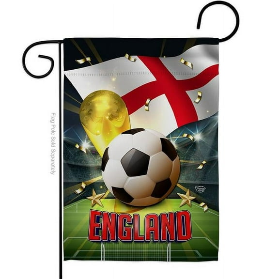 Ornament Collection G190123-BO 13 x 18.5 in. World Cup England Sports Soccer Double-Sided Vertical House Decoration Banner Garden Flag - Yard Gift