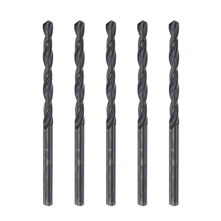 

Uxcell 6542 High Speed Steel Twist Drill Bit Fully Ground Black Oxide 3.7mm Drill Dia 70mm Total Length 5Pack