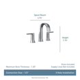 thumbnail image 3 of Moen TS6925 Doux Two-Handle 8-Inch Widespread Lever Handle Bathroom Faucet Trim Kit, Valve Required, Chrome, 3 of 6