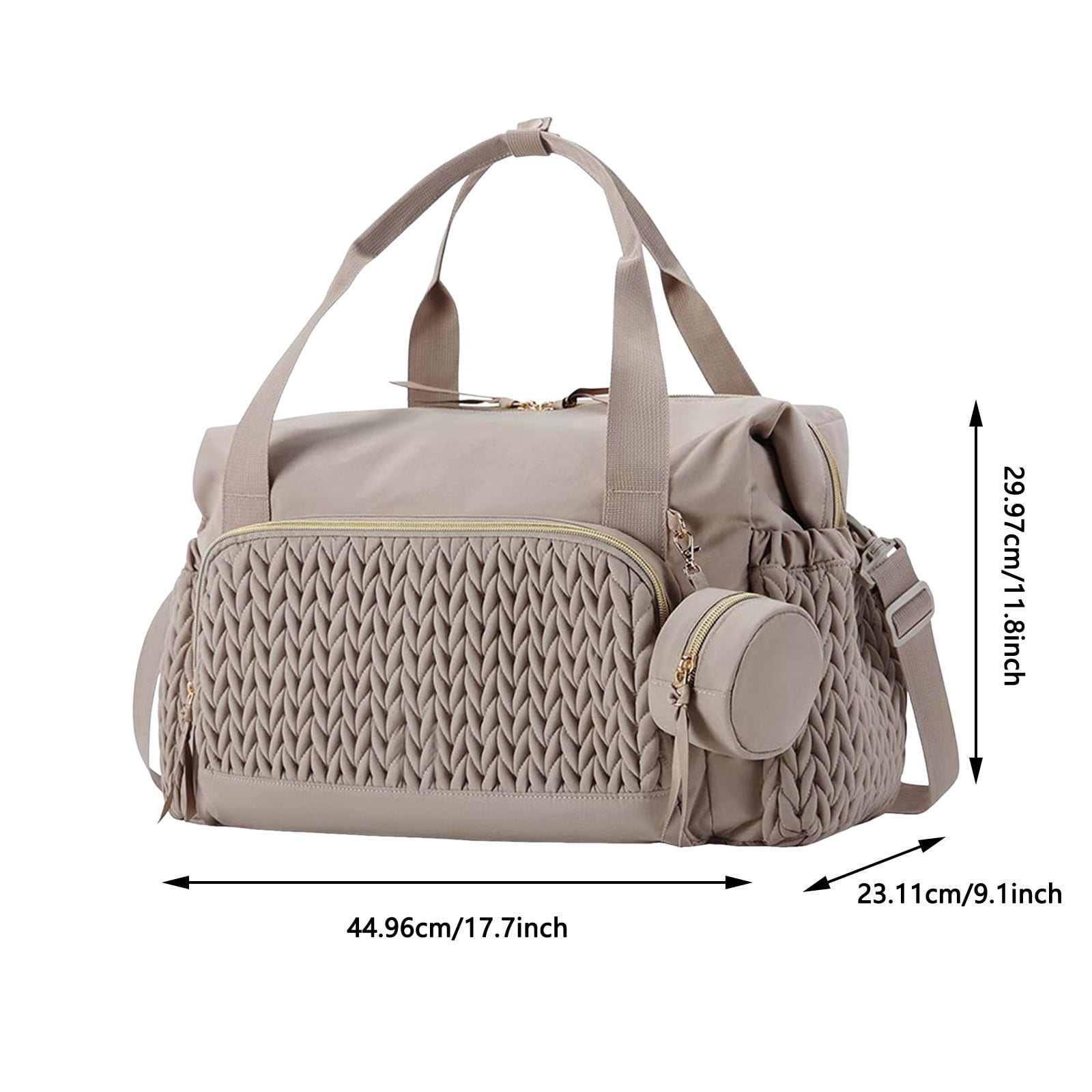 Large Diaper Bag Tote - Multifunctional Waterproof Baby Bag for Travel & Hospital | Spacious Maternity Nappy Bag with Pacifier Holder & Changing Essentials | Weekender Bag for Mom &