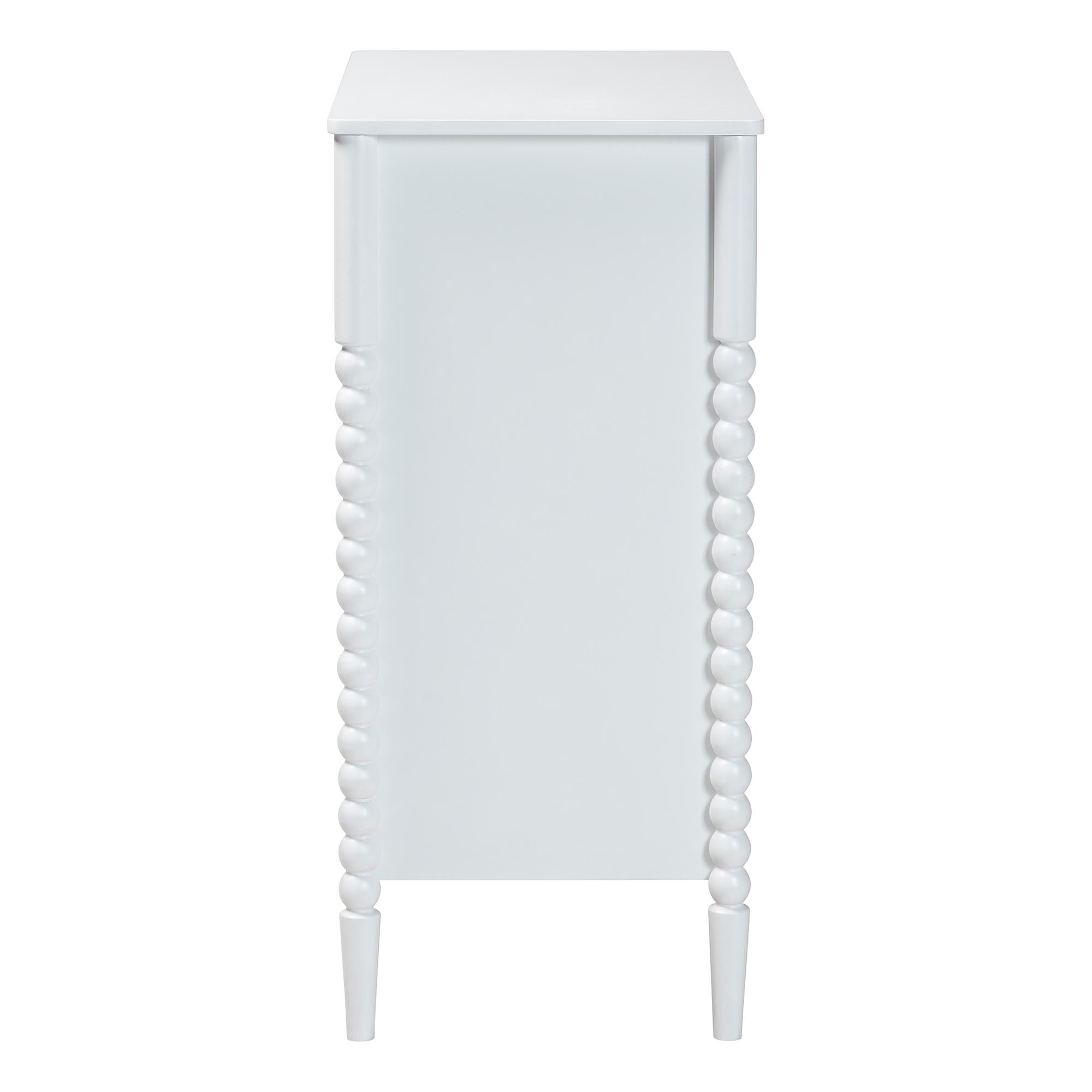 Baxton Studio Lucera Mid-Century Chest, 4-Drawer, White