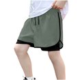 thumbnail image 6 of Fancifize 2 in 1 Sweat Shorts for Teen Boys Kids Elastic Waist Quickly Dry Workout Athletic Short Pants Size 7-17, 6 of 7