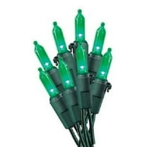 Holiday Wonderland 40845-88A 100-Count Green LED Mini Bulb Christmas Light Set - Quantity of 2