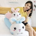 thumbnail image 2 of Peluche de conejo de peluche para niños, almohada Kawaii para dormir, muñeco de conejo de peluche, regalo de cumpleaños y Navidad, 2 of 3