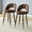 Brown*2, variant on LUFTUT Bar Stools Set of 2, 25" Kitchen Island Stools, Swivel Barstools with Light Grey & Brown Two-Tone PU Leather Upholstery & Black Metal Legs, Modern Breakfast Bar Chairs