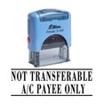 thumbnail image 1 of NOT TRANSFERABLE A/C PAYEE ONLY Shiny Self Inking Rubber Office Stationary Stamp, 1 of 1