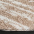 thumbnail image 3 of SAFAVIEH Tahoe Tyson Abstract Shag Area Rug, Ivory/Gold, 6'7" x 6'7" Round, 3 of 10