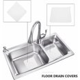 thumbnail image 4 of Tapa de drenaje para ducha y bañera para cocina, baño y fregadero, tapón duradero, diseño antideslizante, protector de drenaje de acero inoxidable, 4 of 5