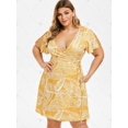 thumbnail image 2 of Vestido cruzado con estampado de hojas de talla grande Rosegal Suéteres Cárdigans, 2 of 5