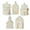 5pcs, variant on White Christmas Village Houses,Ceramic Houses and Villages,White Ceramic Christmas Village Houses,with Built-in Led Lights,White Porcelain House Xmas Tabletop Scenes Decoration