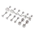 thumbnail image 3 of Aretes de acero inoxidable Sunnimix 6 pares con rosca de bola Plata, 3 of 8