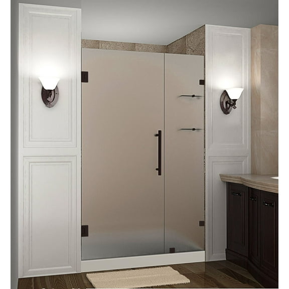 Aston Sdr990f-55-10 Nautis Gs 55" Wide X 72" High Frameless Hinged Shower Door - Bronze