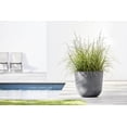 thumbnail image 3 of Ecopots Oslo Durable Modern Round Indoor/Outdoor Recycled Based Composite Flower Pot Planter, Grey, 17.75", 3 of 4