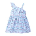 thumbnail image 1 of Vestido Beebay de un hombro con volante y estampado náutico, 7 años, 1 of 5