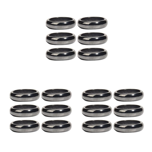 Seitruly 5 piezas de anillos de hematita, piedra que absorbe energía negativa, piedra imán, anillo de joyería para pulgar, mujeres, hombres, Type1 NO1 Seitruly CBP585538