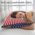 thumbnail image 5 of Independence Day Pillow Covers, Linen Long Throw Pillow Case, Red Stripes US Flag Vintage Boots Holiday Pillow Protector Decorative Cushion Cover for Living Room/Bedroom 24" x 36", 5 of 8