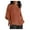 Orange, variant on Staron Summer Linen Tops for Women Casual Round Neck Loose Cropped Sleeve Blouse Shirt, Brown S