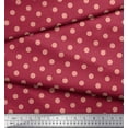 thumbnail image 2 of Soimoi Pink Moss Georgette Fabric Polka Dots Decor Fabric Printed Yard 42 Inch Wide, 2 of 3