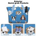 thumbnail image 2 of Tote Bag for Women - Cartoon Dog Shoulder Bag - Large Utility Work Duffle Bag with Zipper Handbag for Travel, Work, Sprots, 2 of 5