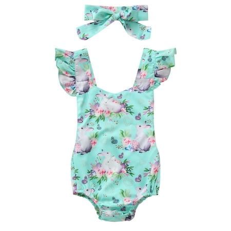 

KI-8jcuD Baby Girl 6-9 Months Clothes Easter Kids Band 024M Outfit Jumsuit Romper Printed Hair Girls Baby Set Strap Rabbit Girls Romper&Jumpsuit Summer Dresses Baby Girl Dress Mint Summer Dress For