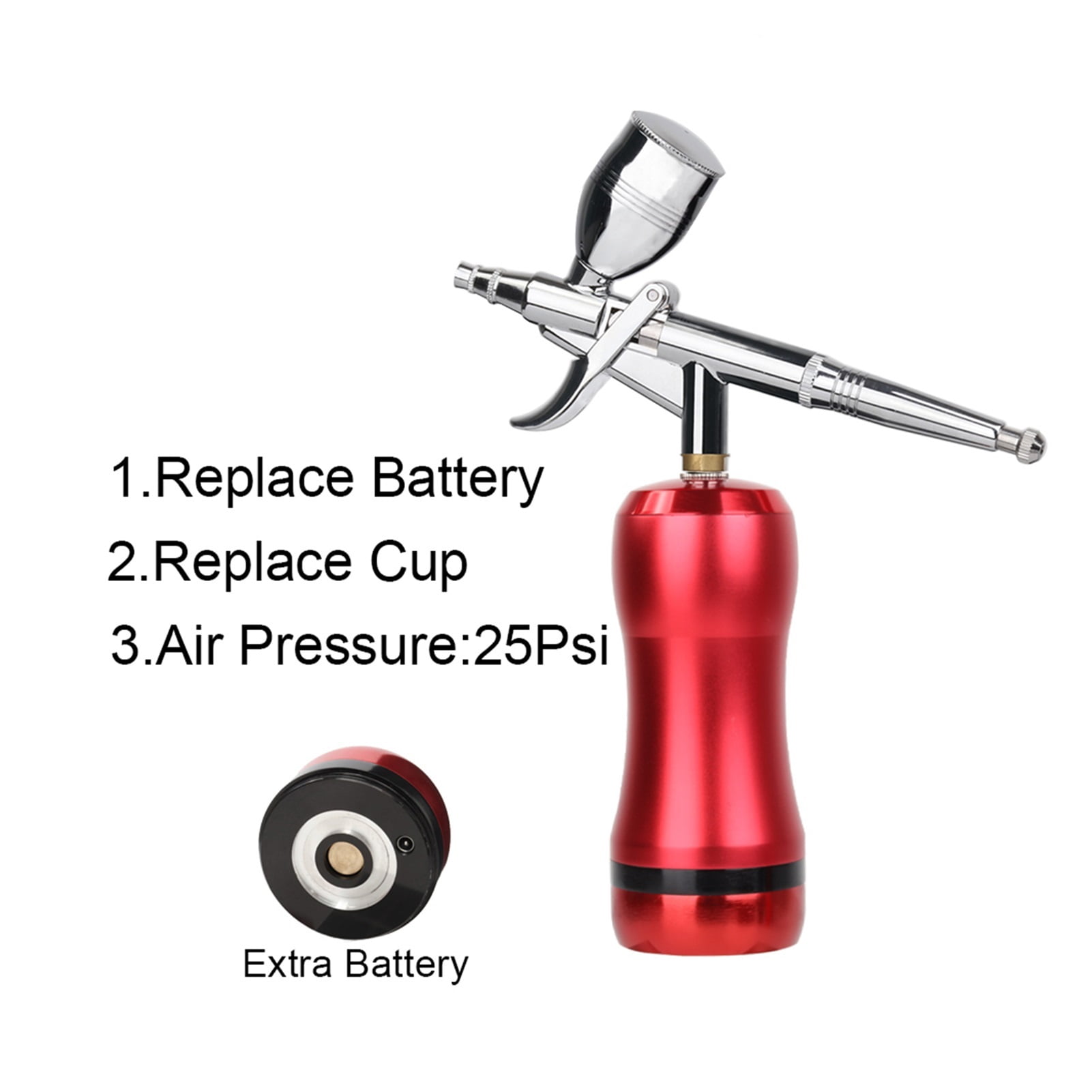 Cordless Airbrush Compressor High Pressure Psi Powerful Oxygen Infusion Apparatus Big Capacity Cup Gun Beauty Salon ,Ingeniously Designed