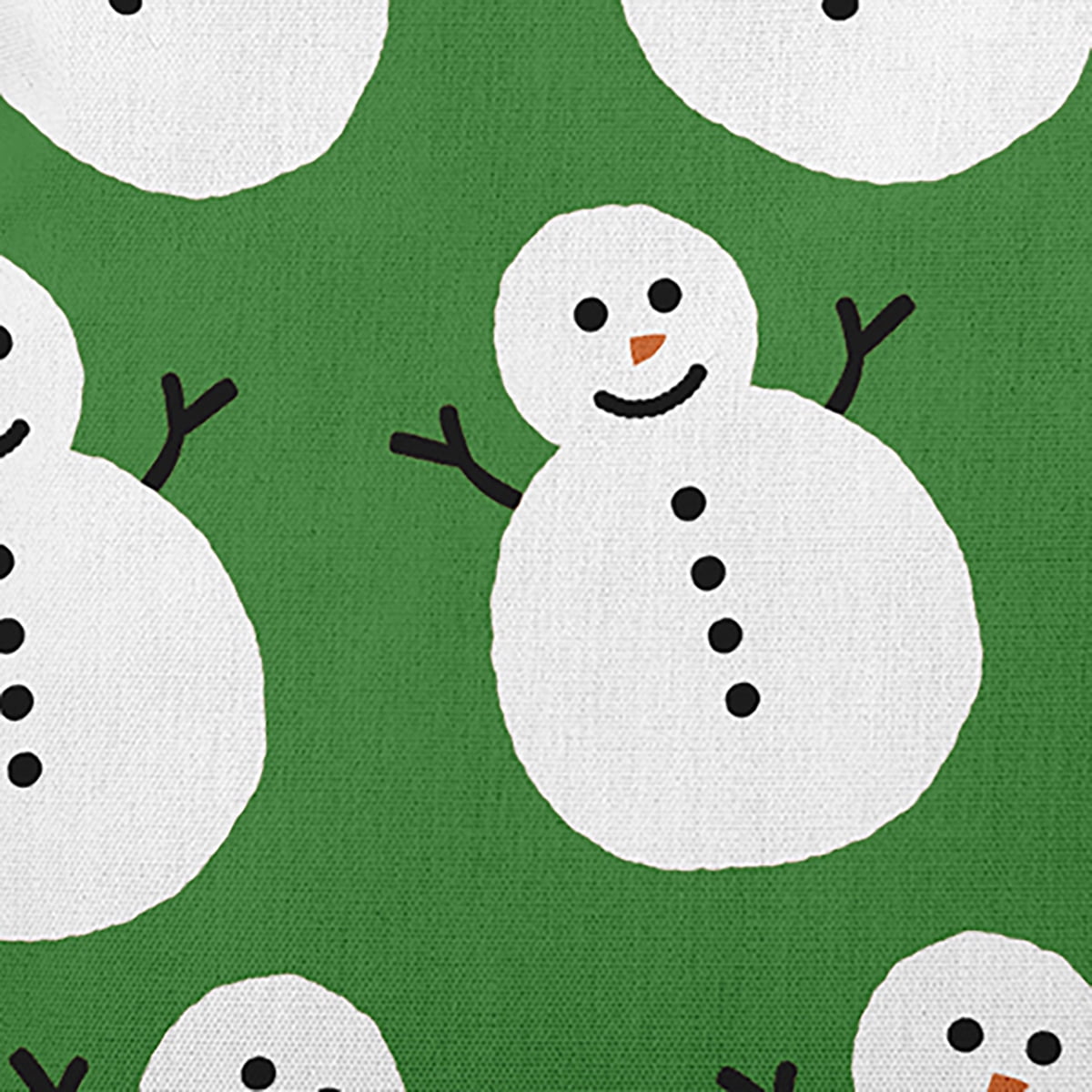 16" x 16" Simply Daisy Dancing Snowmen Polyester Accent Pillow, Leaf Green Qty 1