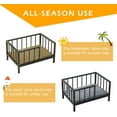 thumbnail image 4 of Dog Bed with Rails - Elevated Pet Metal Bed Frame with Solid Wood Board and Washable Soft Mat for Small Dog Indoor or Outdoor Use, 21.3" x 30", Black, 4 of 17