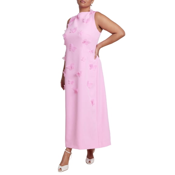 ELOQUII Women's Plus Size Applique Column Dress