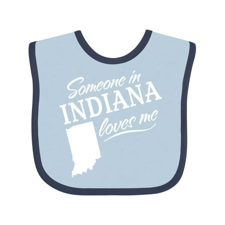 

Inktastic Someone in Indiana Loves Me Gift Baby Boy or Baby Girl Bib