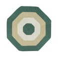 thumbnail image 2 of Better Trends 72" Octagonal Braided Rug 100% Polypropylene Durable and Stain Resistant Reversible Indoor Area Utility Rug, Country Stripe Collection - Hunter Stripe, 2 of 2