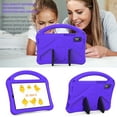 thumbnail image 7 of Allytech for Lenovo Tab M9 2023 Case, Kids Friendly Shockproof Kickstand Handle Easy Grip Lightweight Anti-Scratch Heavy Duty Protective EVA Rubber Case Cover for Lenovo Tab M9 9.0" - Purple, 7 of 7